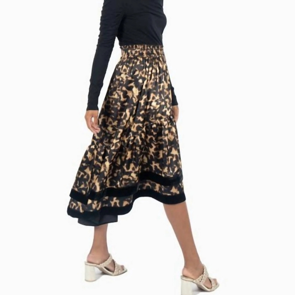 Emily McCarthy Iris Skirt In Tortoise Size Large